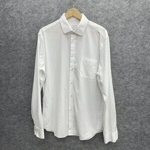 Calvin Klein Men's Active Performance Dress Shirt White 16-16.5 36/37, Size L